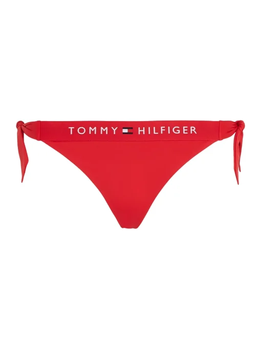 Damen Tommy Hilfiger Seitlich gebundene Bikinihose mit Logo