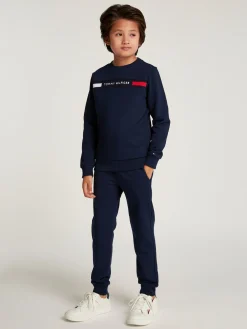 Kinder Tommy Hilfiger Set aus Sweatshirt und Jogginghose mit Logo