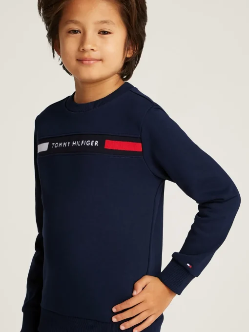 Kinder Tommy Hilfiger Set aus Sweatshirt und Jogginghose mit Logo