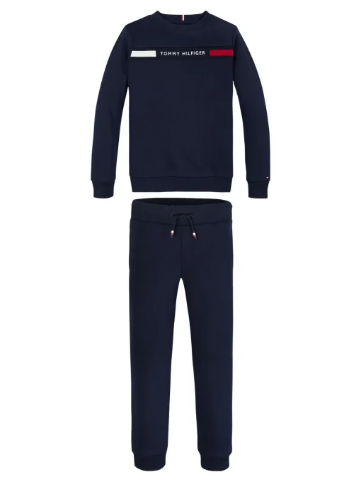 Kinder Tommy Hilfiger Set aus Sweatshirt und Jogginghose mit Logo