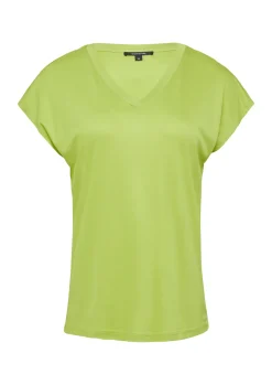 Damen Comma Shirt aus Viskose mit V-Ausschnitt