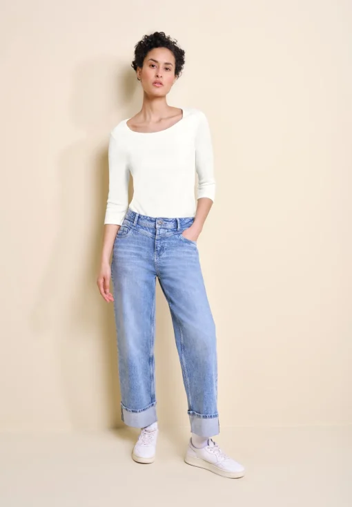 Damen Street One Shirt in Unifarbe
