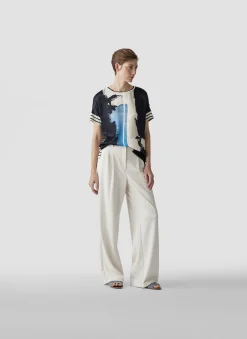 Damen Lecomte Shirt mit abstraktem Print