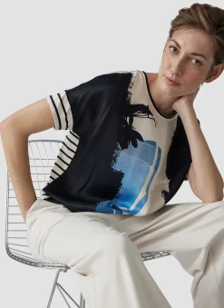 Damen Lecomte Shirt mit abstraktem Print