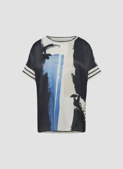 Damen Lecomte Shirt mit abstraktem Print