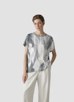 Damen Lecomte Shirt mit abstraktem Print