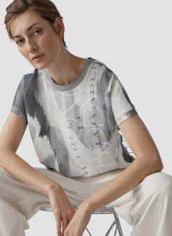 Damen Lecomte Shirt mit abstraktem Print