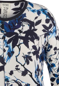 Damen Lecomte Shirt mit 3/4-Arm in floralem Muster