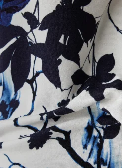 Damen Lecomte Shirt mit 3/4-Arm in floralem Muster