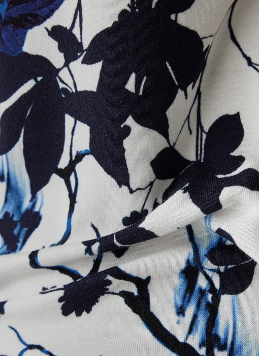 Damen Lecomte Shirt mit 3/4-Arm in floralem Muster