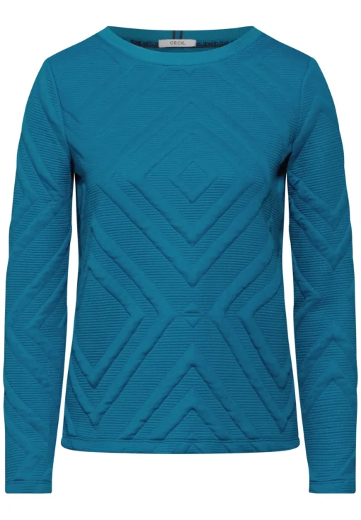 Damen Cecil Shirt mit 3D Strukturmuster