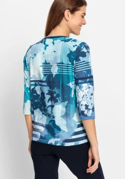 Damen Olsen Shirt mit grafischen, stilisiertem Print