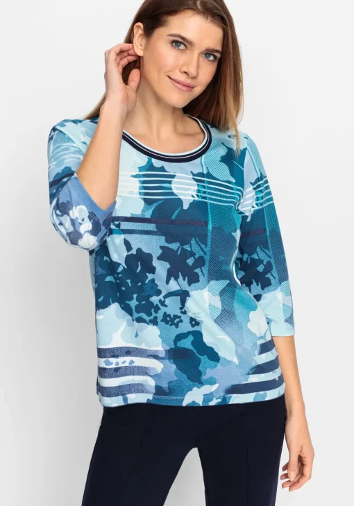 Damen Olsen Shirt mit grafischen, stilisiertem Print