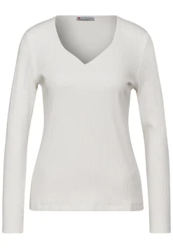 Damen Street One Shirt mit Herzausschnitt