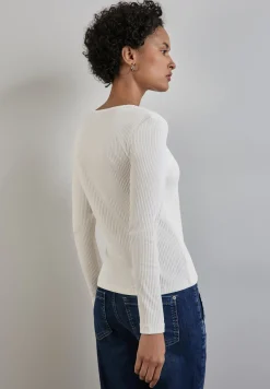 Damen Street One Shirt mit Herzausschnitt