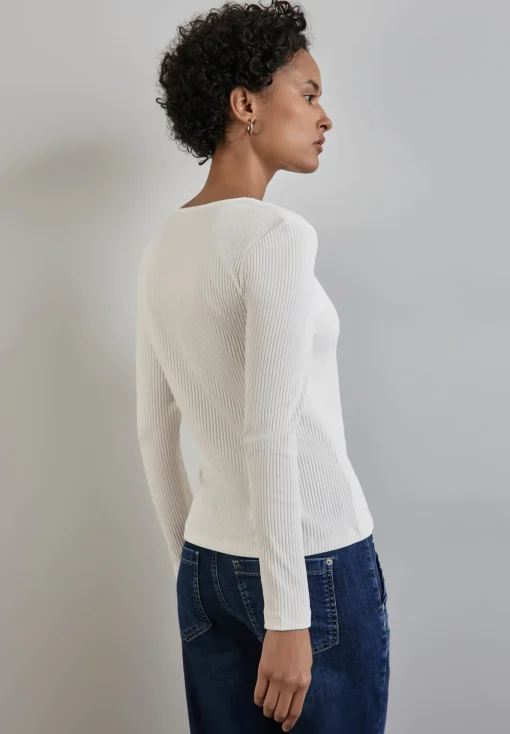 Damen Street One Shirt mit Herzausschnitt
