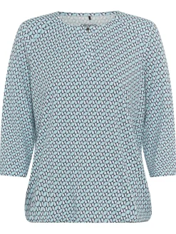 Damen Olsen Shirt mit Knopf am Ausschnitt
