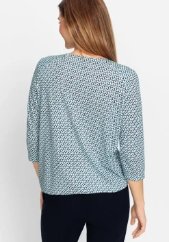 Damen Olsen Shirt mit Knopf am Ausschnitt