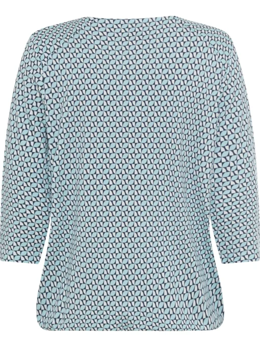 Damen Olsen Shirt mit Knopf am Ausschnitt