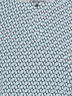 Damen Olsen Shirt mit Knopf am Ausschnitt