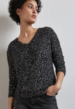 Damen Street One Shirt mit Leo-Muster