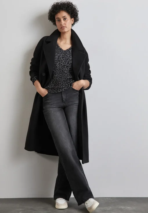 Damen Street One Shirt mit Leo-Muster