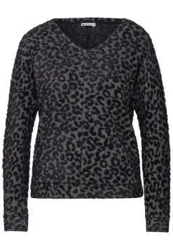 Damen Street One Shirt mit Leo-Muster