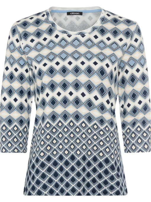 Damen Olsen Shirt mit Ornament-Muster