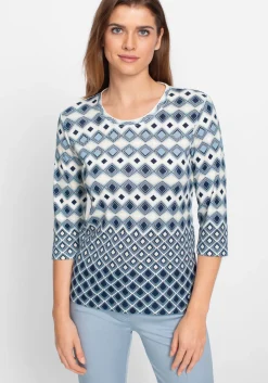 Damen Olsen Shirt mit Ornament-Muster