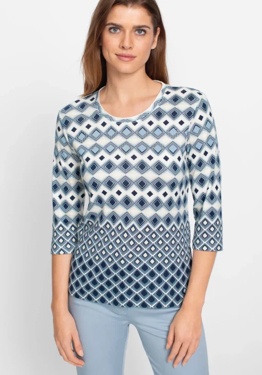Damen Olsen Shirt mit Ornament-Muster
