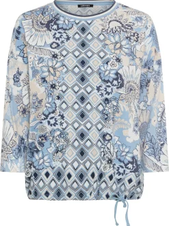 Damen Olsen Shirt mit Panneaux-Print