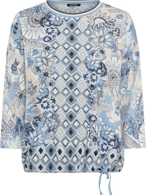 Damen Olsen Shirt mit Panneaux-Print
