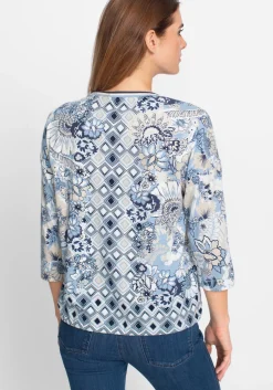 Damen Olsen Shirt mit Panneaux-Print