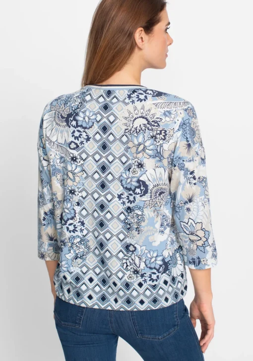 Damen Olsen Shirt mit Panneaux-Print