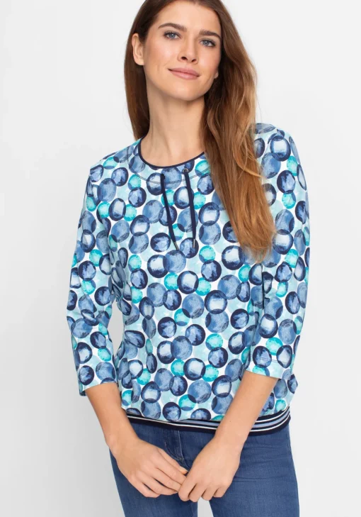 Damen Olsen Shirt mit 3/4-Ärmeln