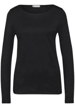 Damen Street One Shirt mit U-Boot-Ausschnitt