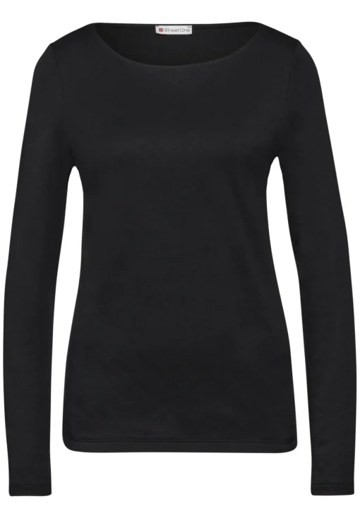 Damen Street One Shirt mit U-Boot-Ausschnitt