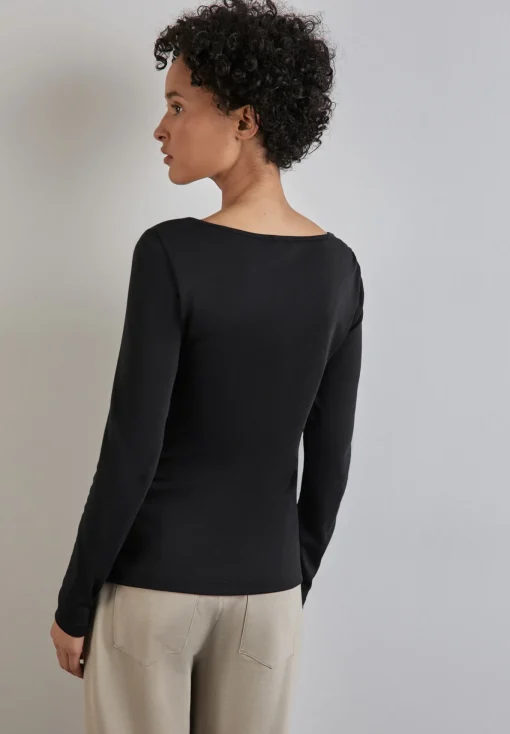 Damen Street One Shirt mit U-Boot-Ausschnitt