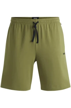 Herren Boss Shorts aus elastischem Baumwoll-Jersey mit Logo-Stickerei