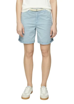 Damen s.Oliver Shorts mit geflochtenem Gürtel und Garment Dye