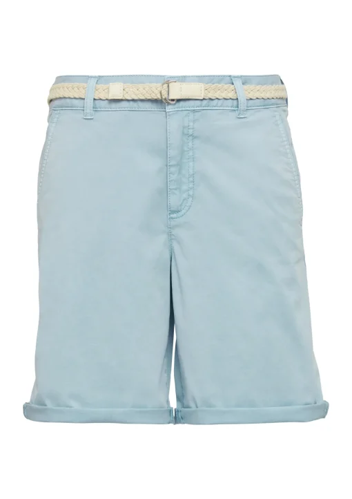 Damen s.Oliver Shorts mit geflochtenem Gürtel und Garment Dye