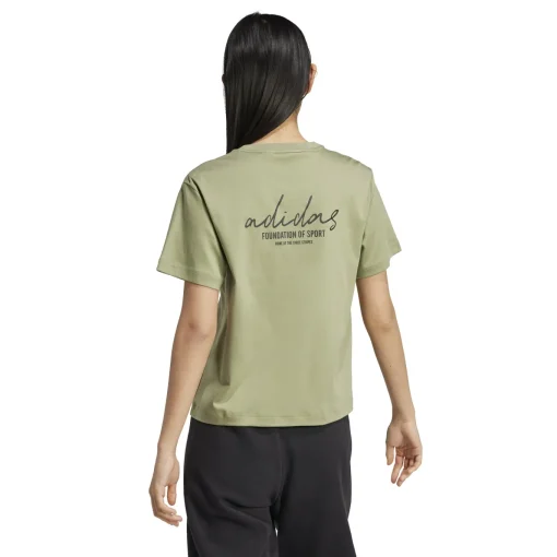 Damen Adidas Signature Graphic Print T-Shirt