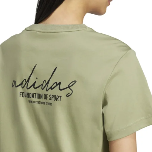 Damen Adidas Signature Graphic Print T-Shirt
