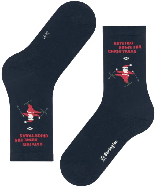 Damen Burlington Skiing Santa Damen Socken