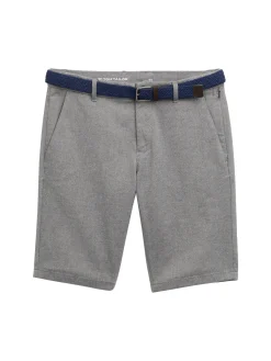 Herren Tom Tailor Slim Chino Shorts mit Gürtel