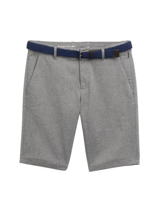 Herren Tom Tailor Slim Chino Shorts mit Gürtel