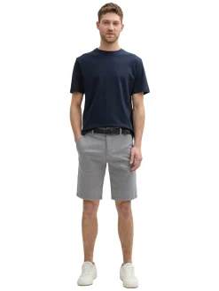 Herren Tom Tailor Slim Chino Shorts mit Gürtel