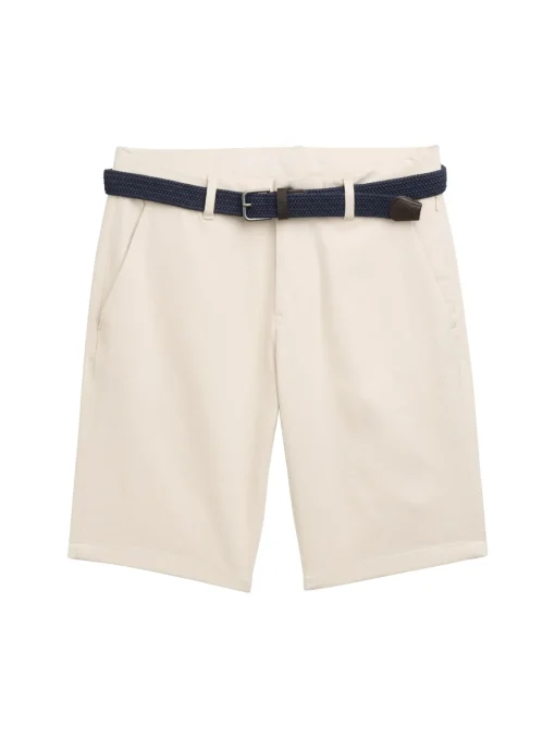 Herren Tom Tailor Slim Chino Shorts mit Gürtel