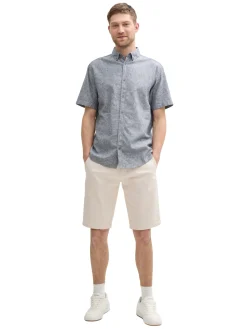 Herren Tom Tailor Slim Chino Shorts mit Gürtel