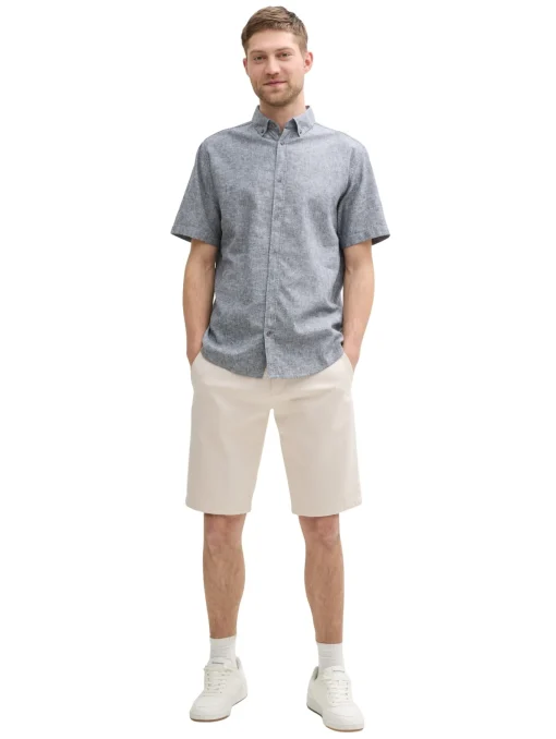Herren Tom Tailor Slim Chino Shorts mit Gürtel